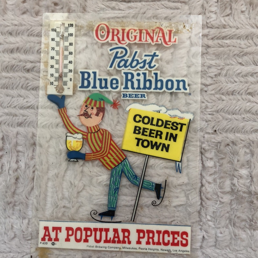 Vintage Pabst Blue Ribbon PBR advertising sign